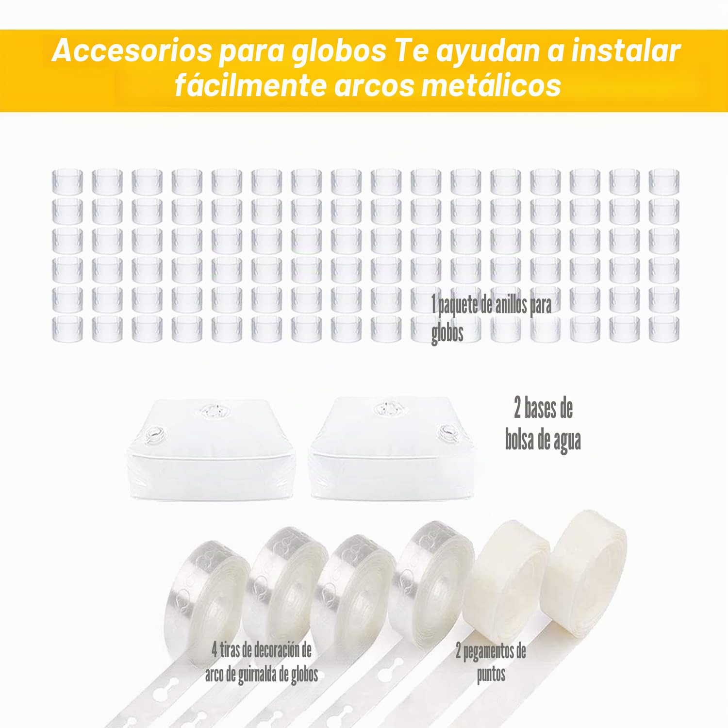 Arco de Globo Redondo, Anillo de Arco de Globo, Uso Interior y Exterior, Dorado Diametro 2.7M, para Decoracion de Cumpleaños, Bodas, Aniversarios
