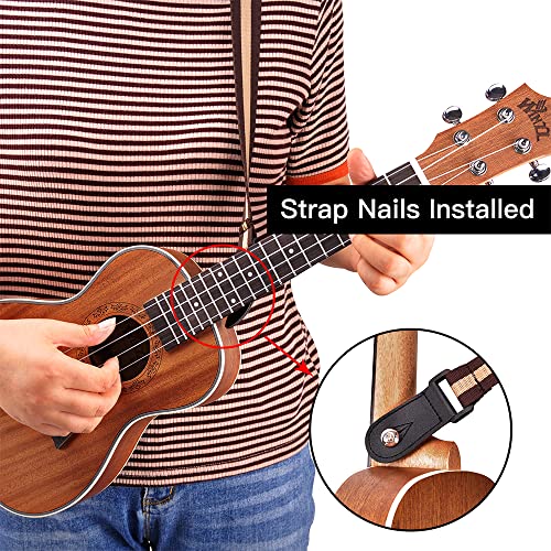 Winzz Ukulélé Adulte Concert, Ukulele Enfant 23 Pouces, Set Ukulele Débutant Avec Support et Capodastre (Acajou, Mat) - Les Beatles, Paul McCartney, John Lennon, RIngo Starr, George Harrison Winzz Ukulélé Adulte Concert, Ukulele Enfant 23 Pouces, Set Ukulele Débutant Avec Support et Capodastre (Acajou, Mat) – Image 5