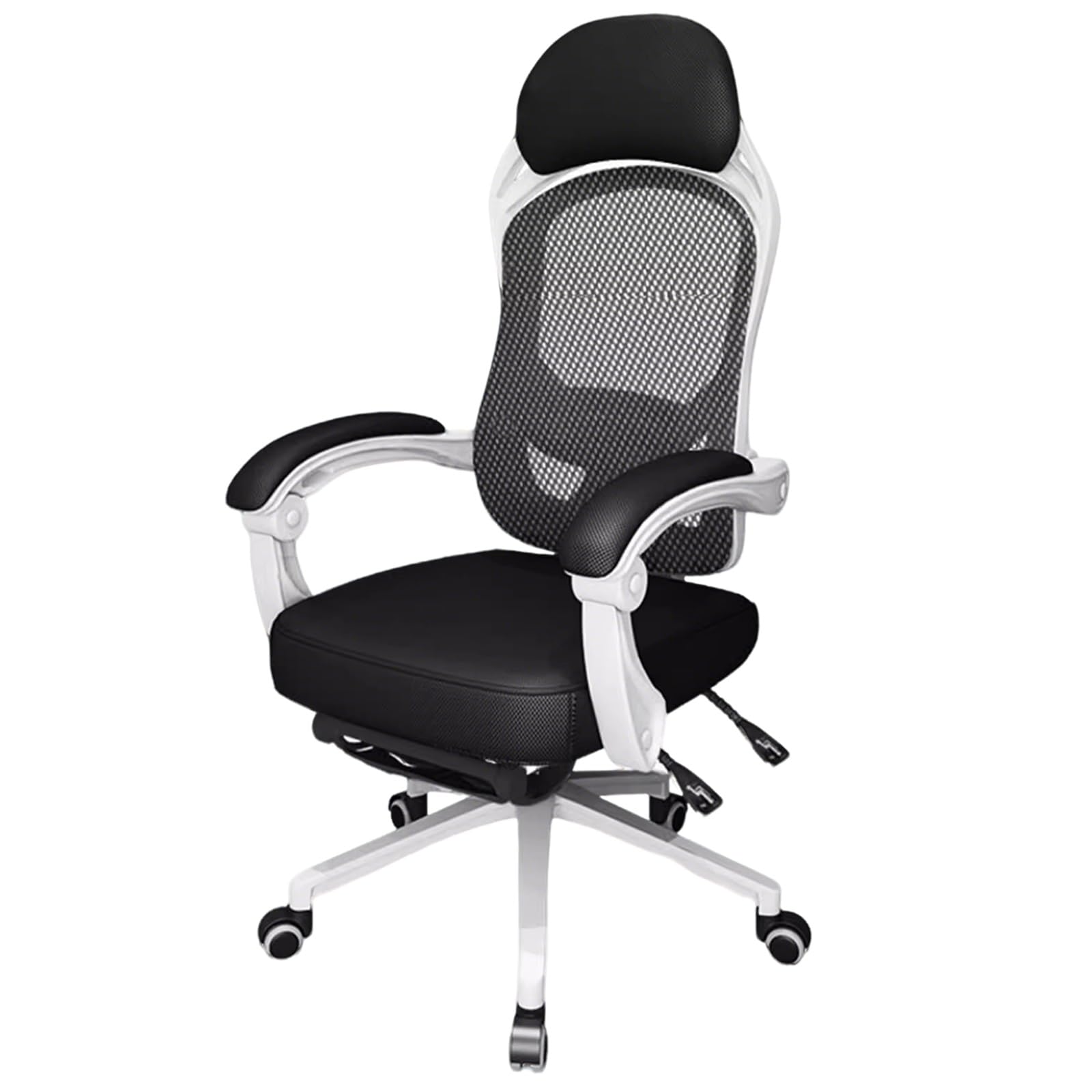 Chaise de bureau ergonomique pour jeux vidéo avec repose-pieds
