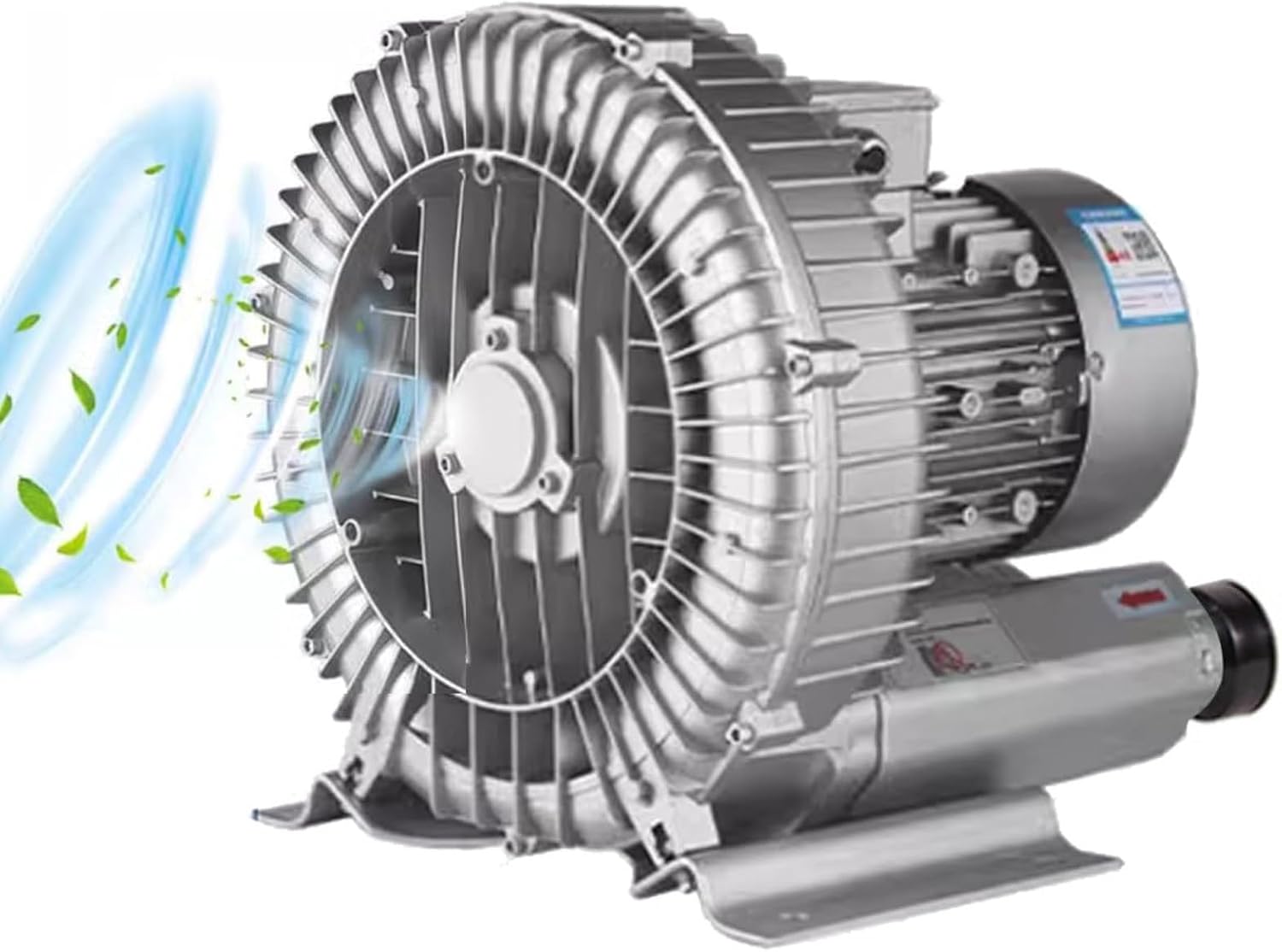 High-Pressure Regenerative Vortex Blower,Regenerative Blower Cord for Aquariums and Fish Ponds,Single Phase Power Supply for Efficient Aeration，（120W/0.16HP）