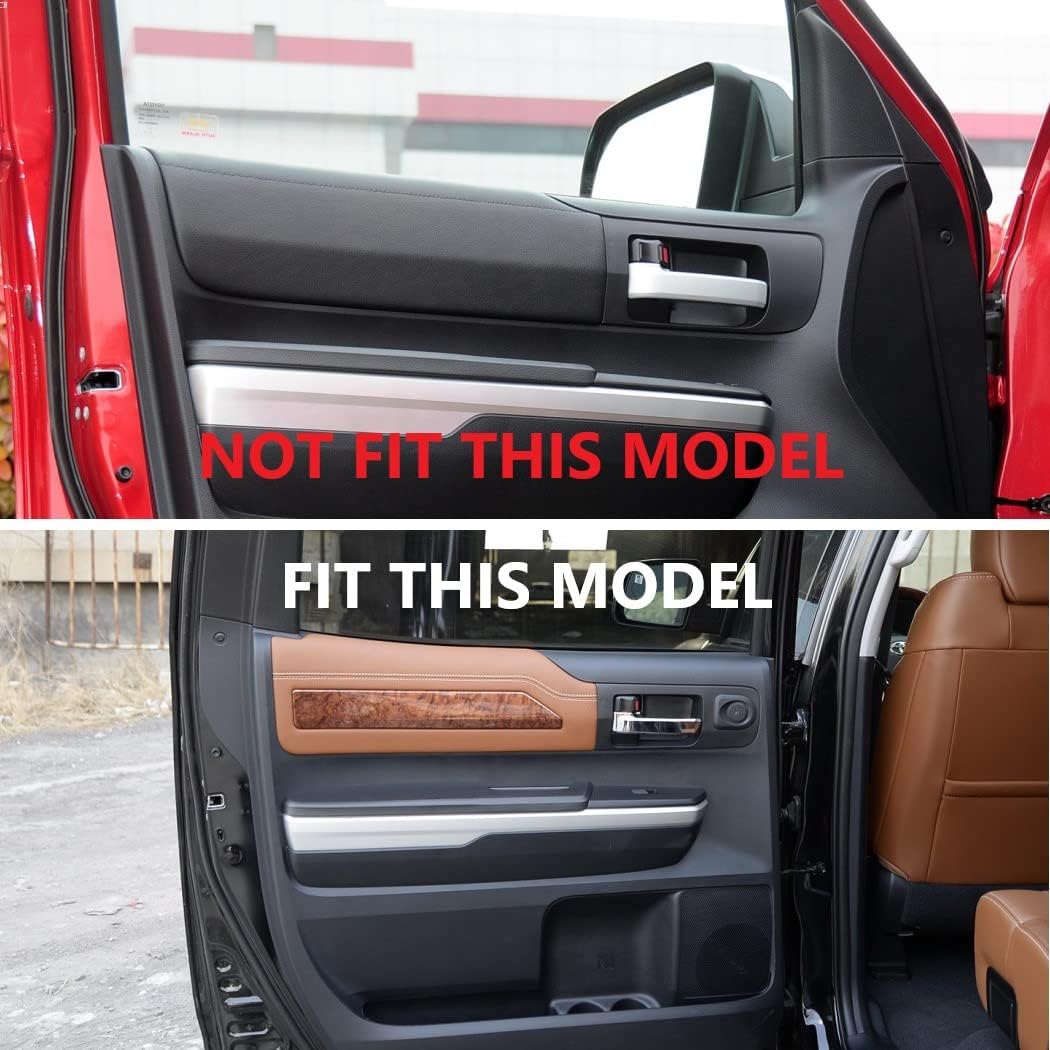 Carbon Fiber Door Panel Trim Cover Accessories fit for 2014-2021 Toyota Tundra Platinum/1794