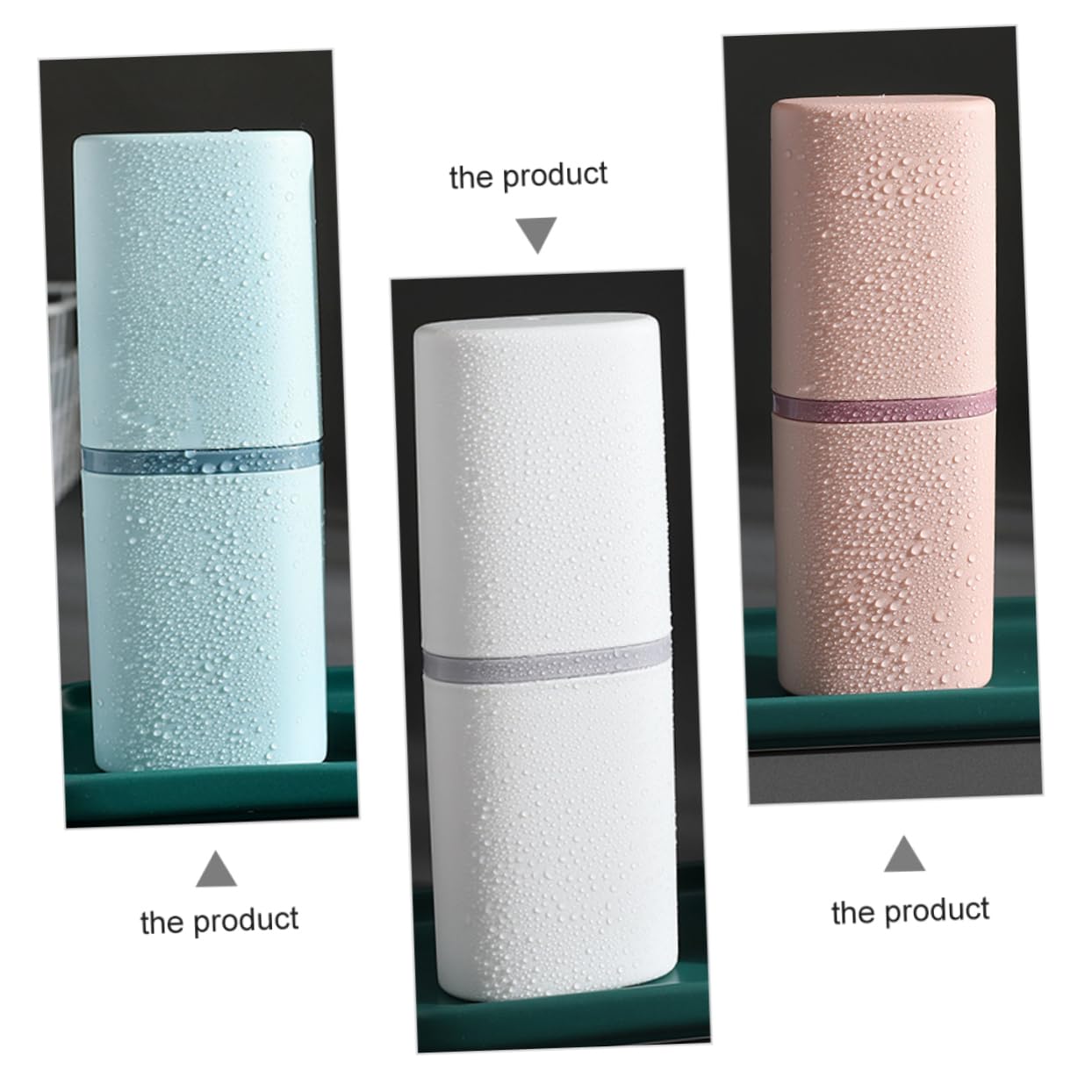 Ipetboom 4pezzi Porta Spazzolino e Tazza Da Viaggio Contenitore Per Igiene Design Compatto e Portatile Per Uso Domestico e Viaggi Bianco