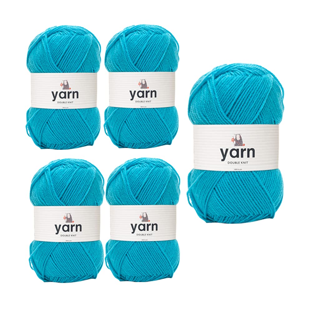 KORBOND DK Black Yarn - 100g Acrylic Wool - Lightweight, Hypoallergenic & Durable Double Knit Crochet Yarn Knitting Wool (290m Total) — view 92