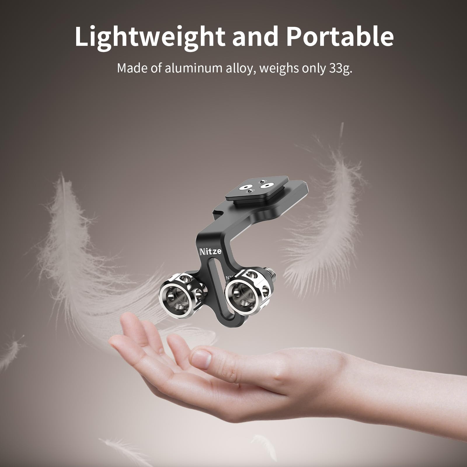 Nitze Staffa Video Wireless Stabilizzatore per DJI RS 2/RSC 2/RS 3/RS 3 Pro/RS 4/RS 4 Pro/RS 5 Gimbal - N28-S5