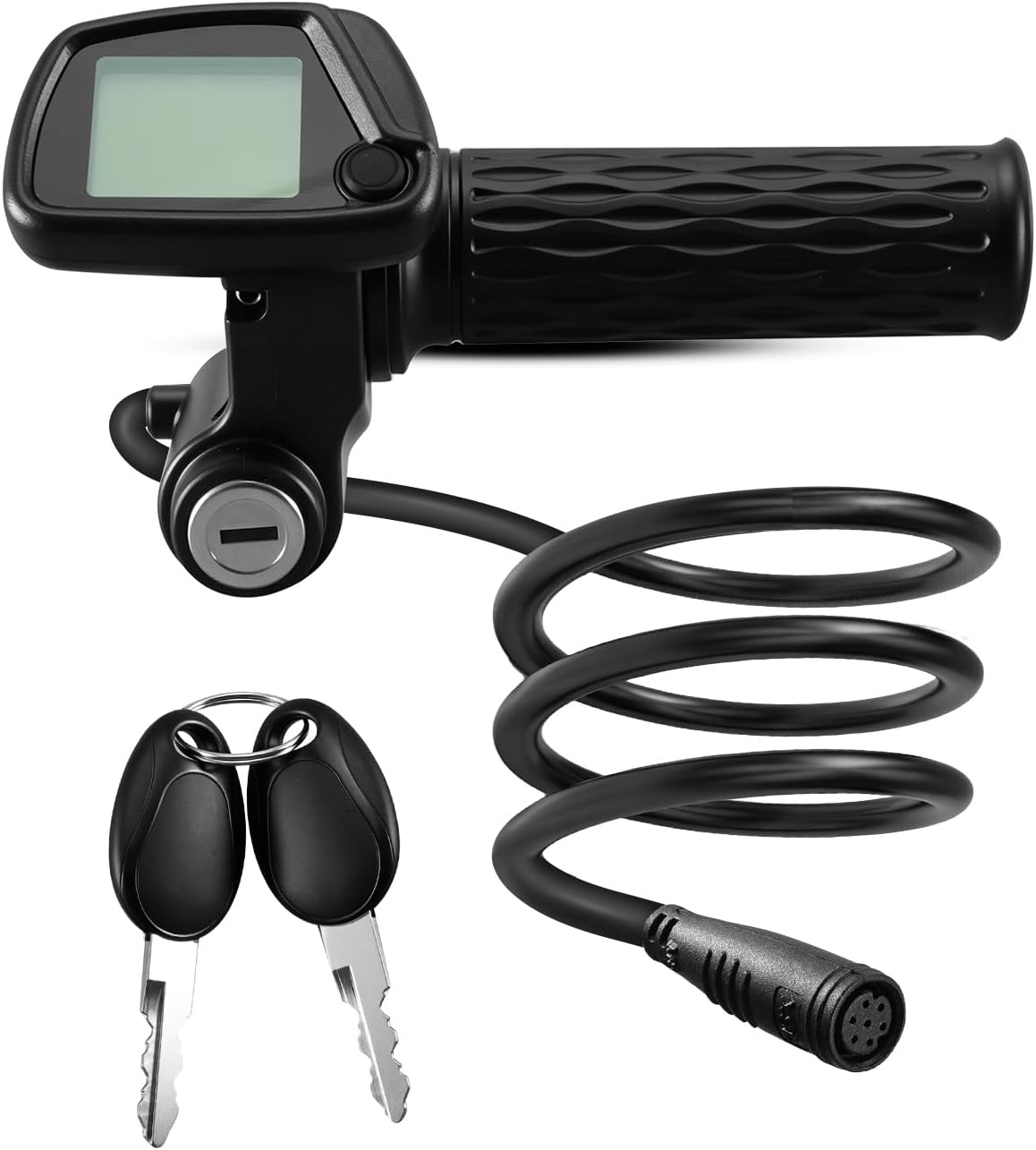 Speedometer 48V Throttle Dashboard Display Compatible with Tutti Soleil 01 Electric Dirt Bike, Grip with Dashboard LCD Display Digital Gauge Cluster Assembly, Real-Time Monitoring