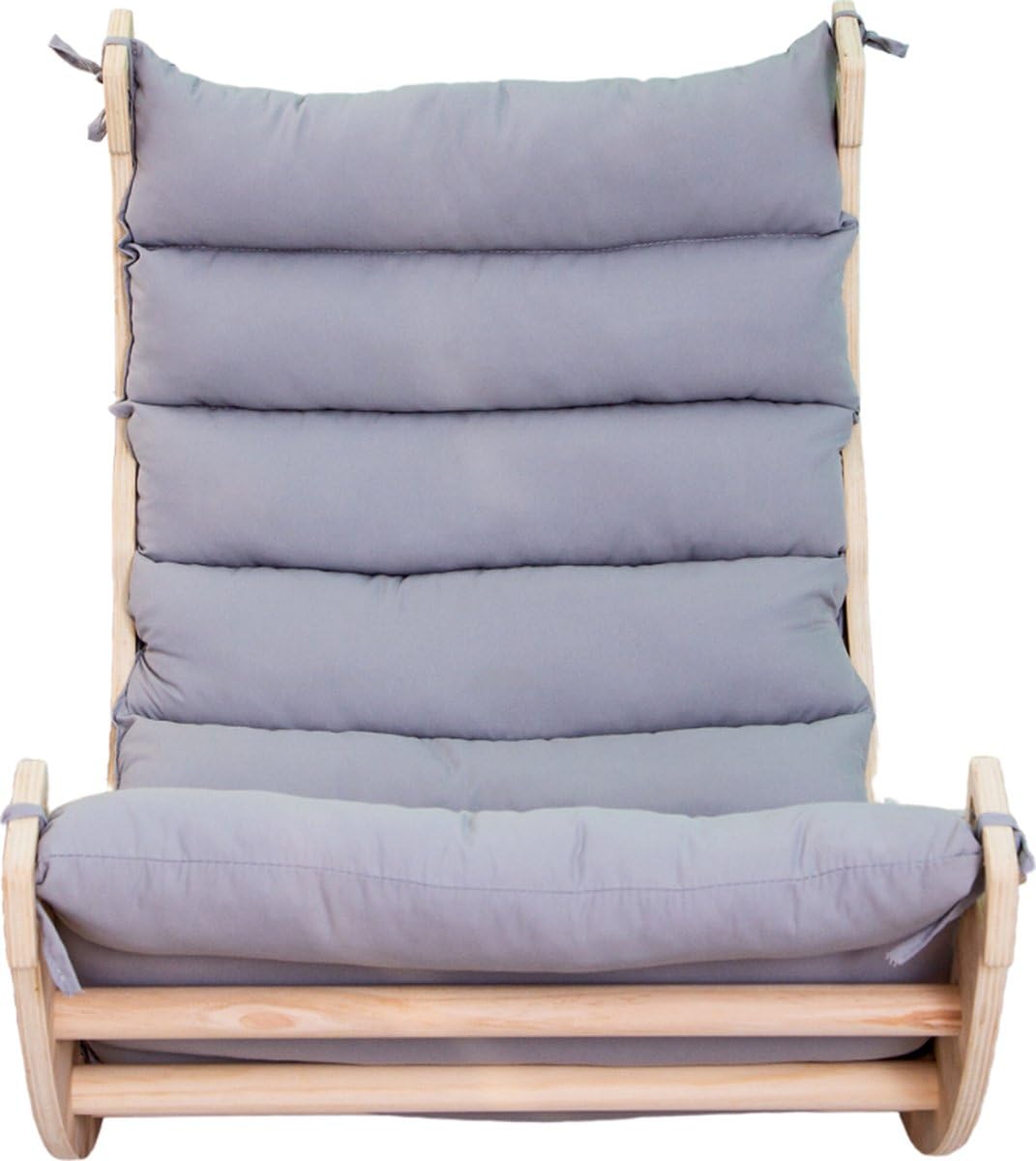 Buxibo - Ponte/Arco di Arrampicata in Legno con Cuscino - Struttura Montessori - Legno Naturale - Giocattolo Bambini - 97x47x52cm