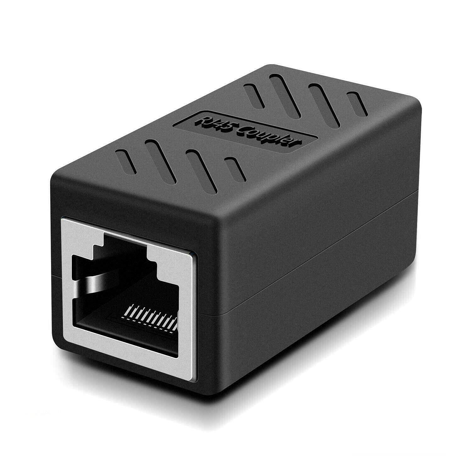RJ45 Coupler - Cat7/Cat6/Cat5e Ethernet Extender | Female to Female LAN Connector for Network Cables, Router, Modem, Gaming, PC & Office Setup (Black)-image-24