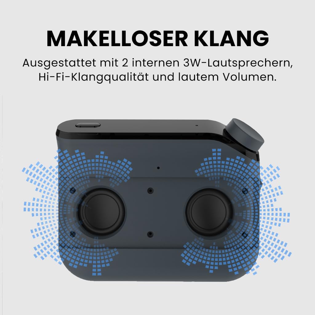 Avantree Roadtrip - Bluetooth Freisprecheinrichtung für Auto und Drahtloser FM Transmitter 2-in-1 Car Kit mit 6W Freihand Lautsprechern, Integriertem Mikrofon und und Lange 22 Std. Spielzeit