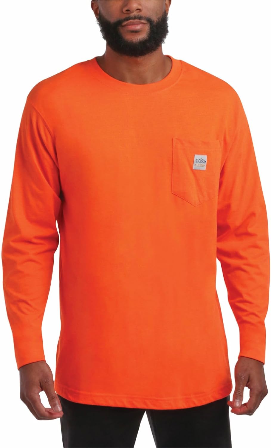 Bass Creek Outfitters Mens Long Sleeve Shirt - Heavyweight Crewneck Long Sleeve Work Shirts for Men with Pocket Tee (M-XXL)