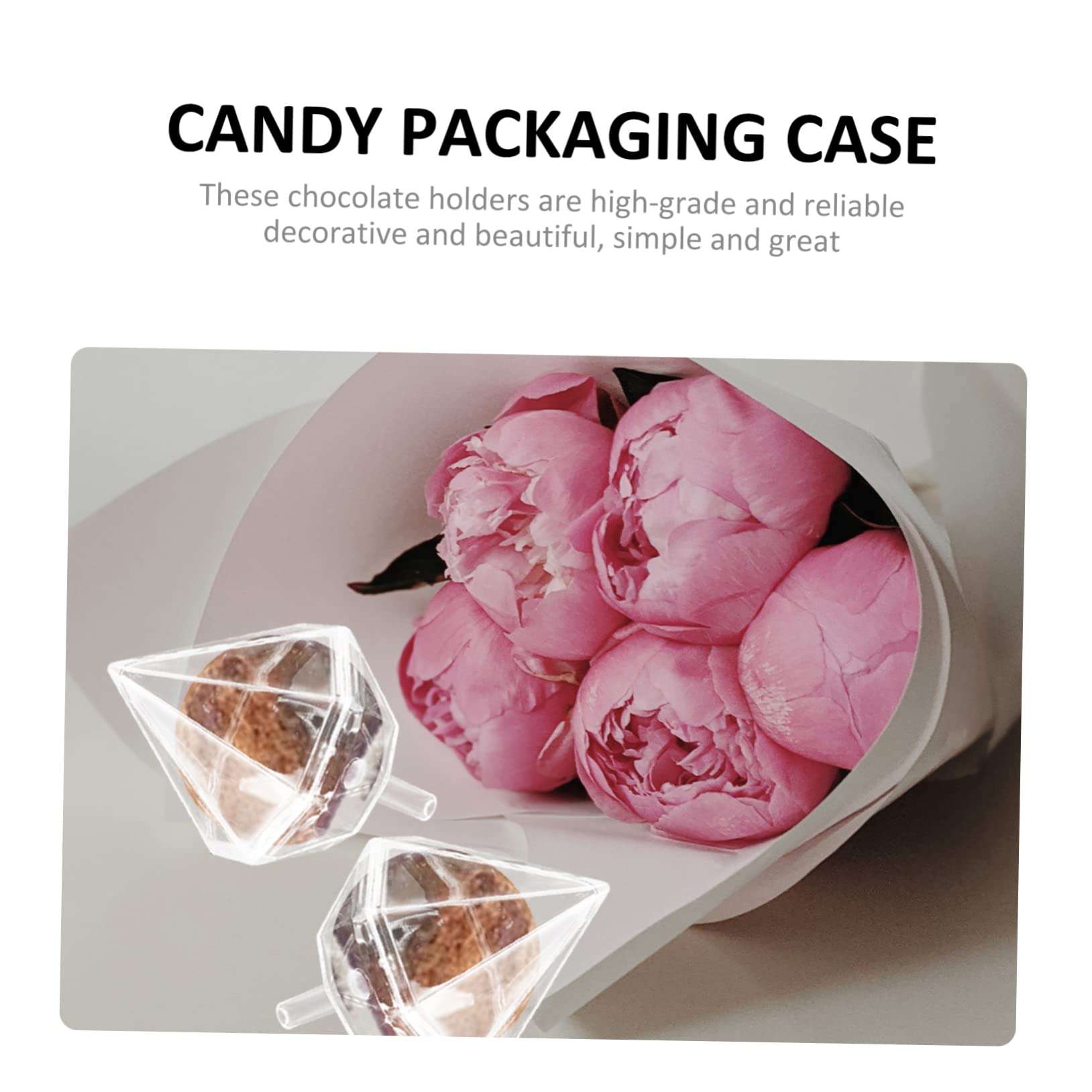 80pezzi Porta Cioccolato Trasparente Per Bouquet Scatole E Involucri Per Caramelle Materiali Decorativi Per Composizioni Di Cioccolato E Bouquet Fatti Mano