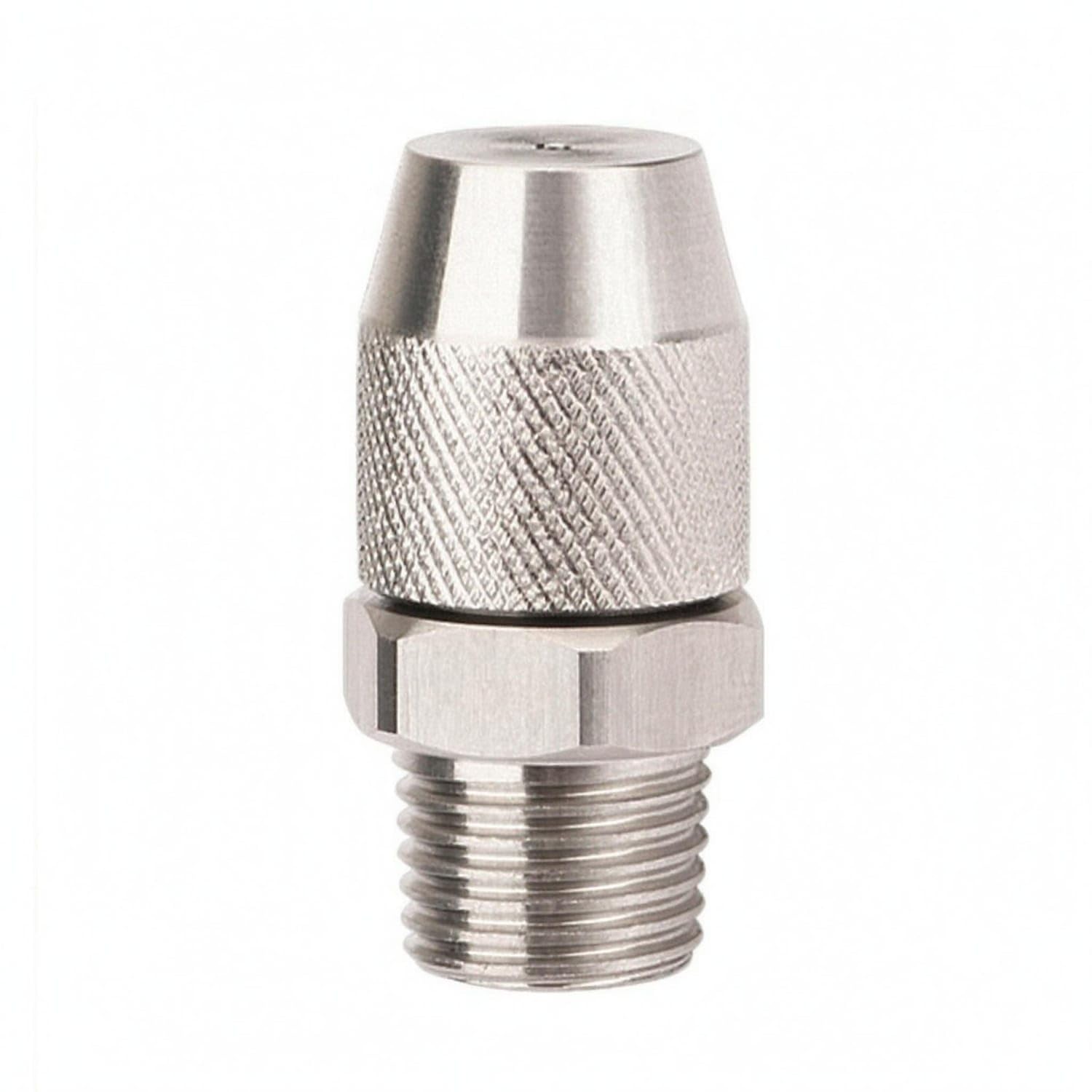 Tapered Head Stainless Steel Mist Nozzle Knurled Grip 1/4-Inch Mist Nozzle for Dust Suppression, Disinfection, External 0.8MM-image-8