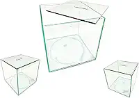 Aquário Quadrado para Peixes Betta, 20x20x20 cm, 6,8 Litros, Vidro