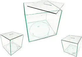 Aquário Quadrado para Peixes Betta, 20x20x20 cm, 6,8 Litros, Vidro