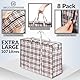 Deco Express Storage Bag, Jumbo Travel Organizer Tasche mit stabilem Reißverschluss und Griffen, große garment bag, vielseitige klamotten aufbewahrung Tasche, 76 x 59 x 24 cm, 8er-Pack