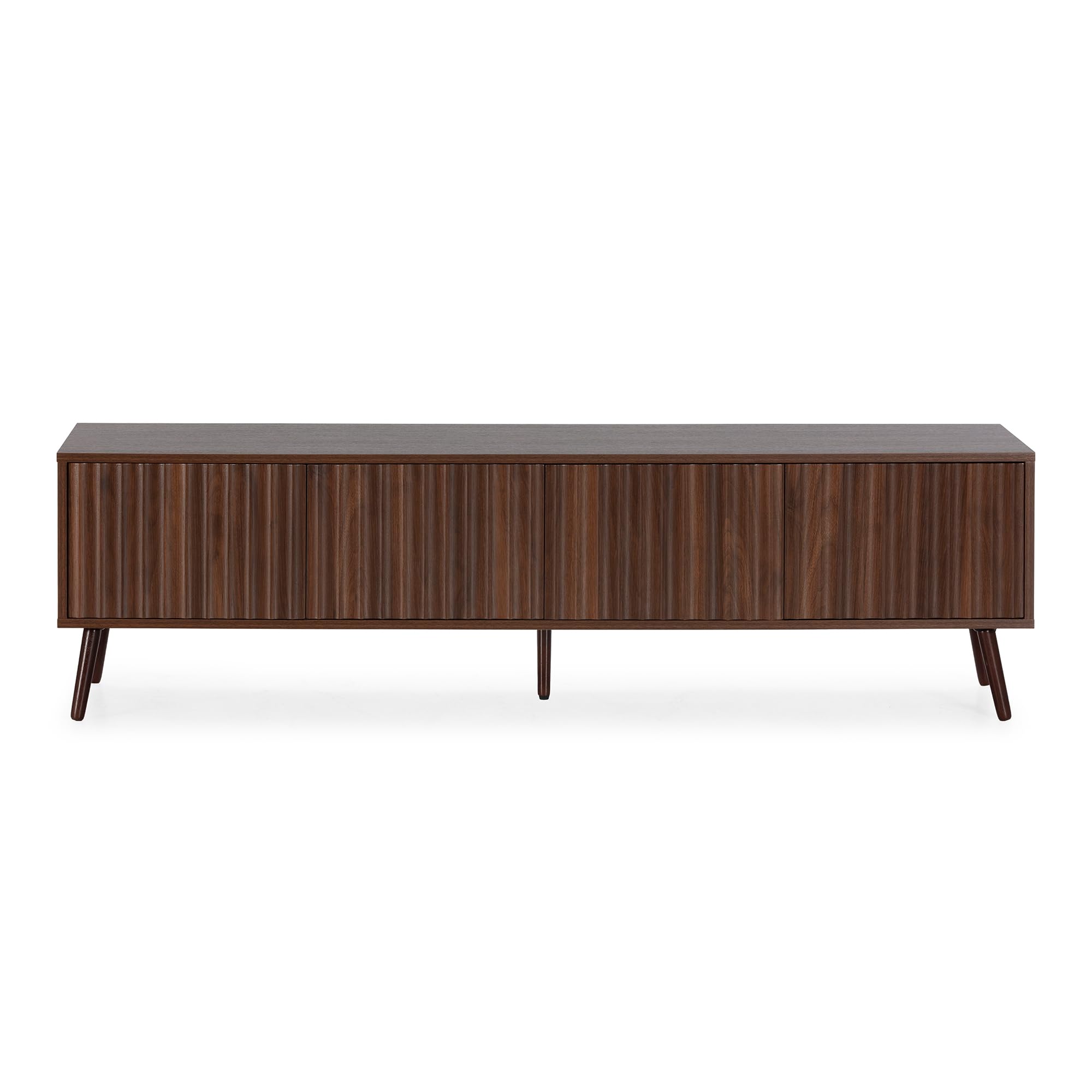 HOMN LIVING TV-Schrank Lluvia 4 türen Walnuss-Optik, 160 cm (Breite) 40 cm (Tiefe) 45 cm (Höhe)