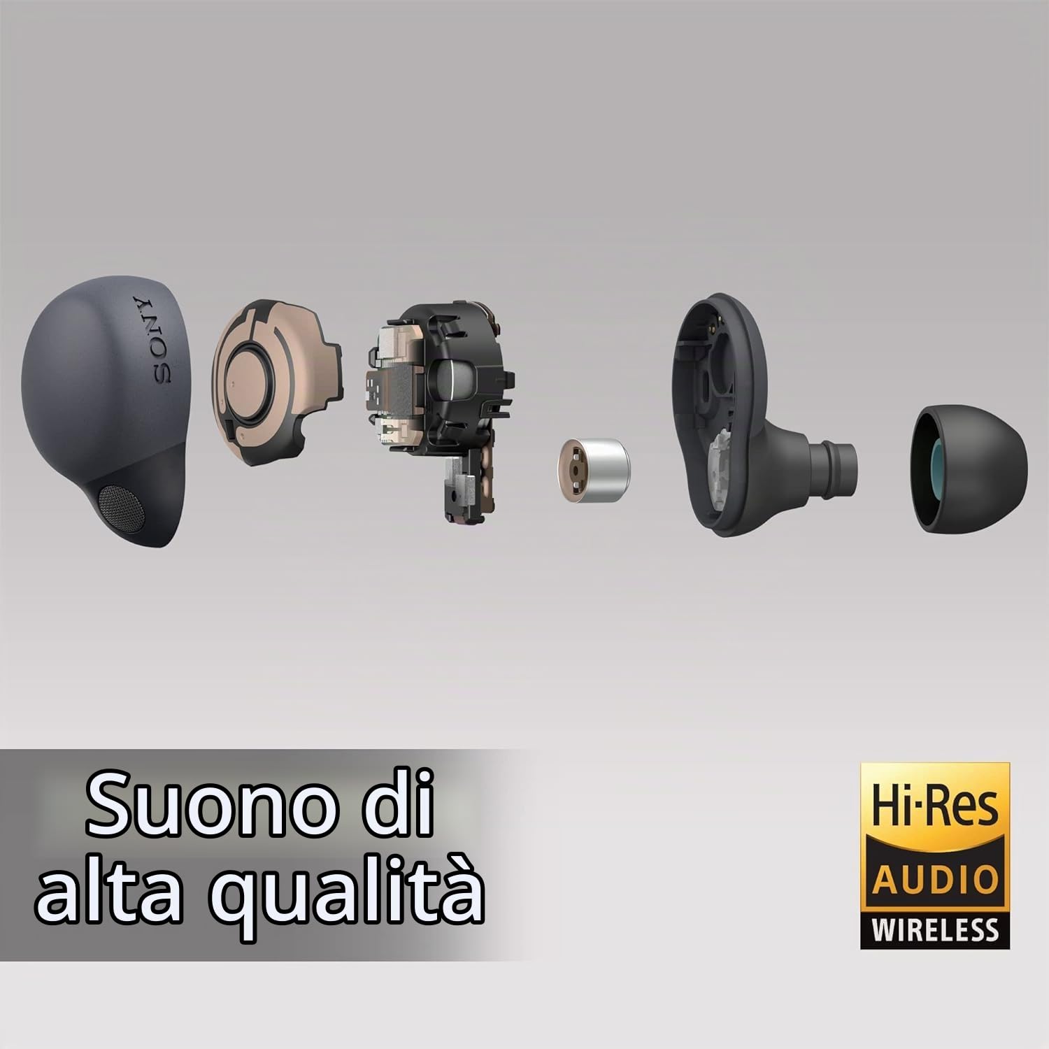 Sony LinkBuds S Truly Wireless Noise Cancelling Cuffie - Connessione multipunto - Ultra leggere, qualità di chiamata cristallina - Durata della batteria fino a 20 ore