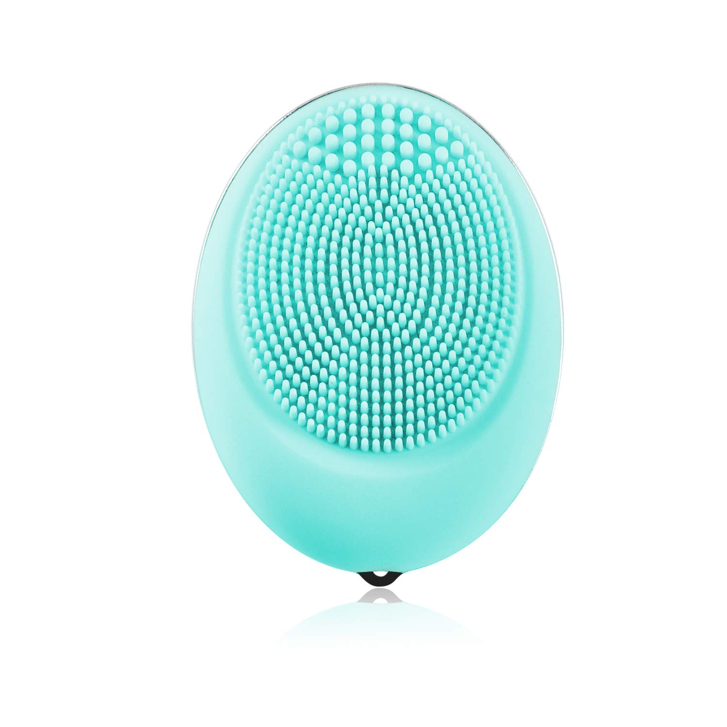 ITME Face Scrubber Facial Cleansing Brush, Soft Silicone Sonic Waterproof Face Brush Skin Brush Travel Size Face Massager Deep Cleansing Exfoliating for Men/Women, Not Rechargeable (Marine Green)