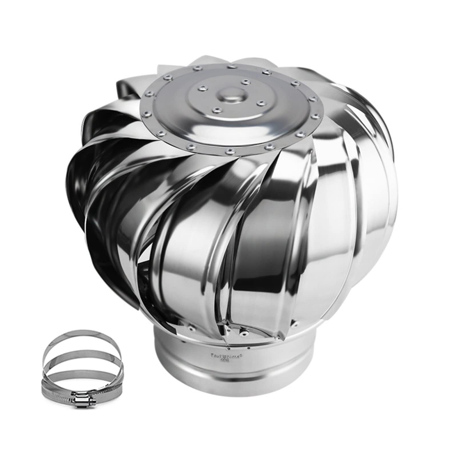 LMMIAOZ Chimney Spinner Vent Cowl Cap, Stainless Steel Rotating Chimney Cowl Turbine Ventilator Cap Multiple Sizes(160mm)