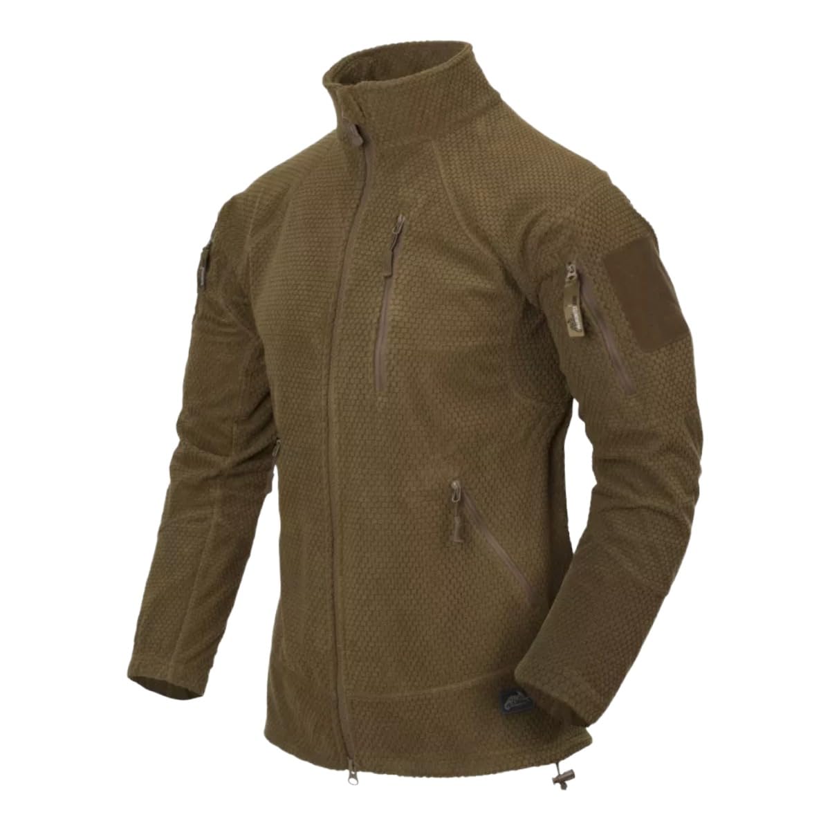 Helikon-Tex Men's Brown Helikon Alpha Tactical Jacket Grid Fleece Coyote Size L