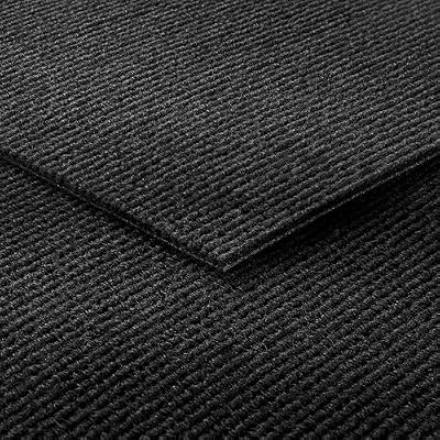 Livelynine Black Carpet Tiles Peel and Stick with Padding Self Adhesive Carpet Squares for Bedroom Cats Indoor Basement Floor Non Slip Sticky Flooring Stick on Square Rug Remnants 4-pcs 11.8x11.8