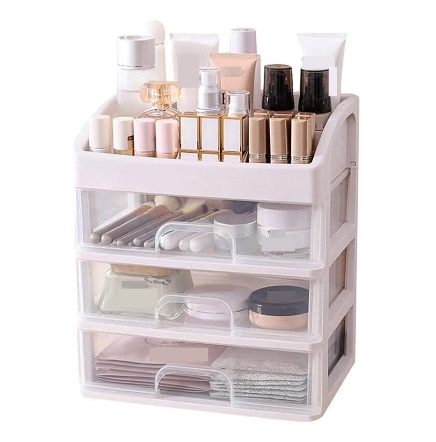 Rangement Maquillage Boîte De Rangement Cosmétique En Plastique Masque De Rouge À Lèvres Étui De Maquillage Portable Boîte De Brosse De Maquillage De Bureau Organisateur Maquillage Maison(20*27.6*31.7