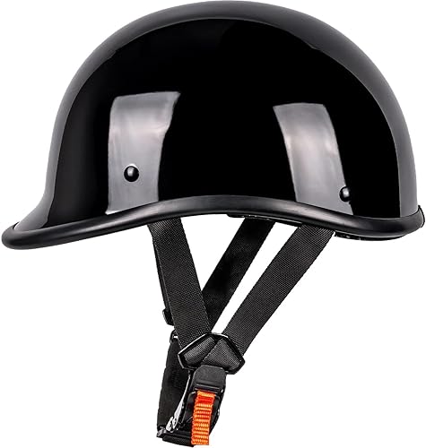 Miniatura 2 de Casco de motocicleta, estilo Hawk de media carcasa, compacto y ligero, cara abierta para motocicleta, bicicleta de calle, crucero o ciclomotor,