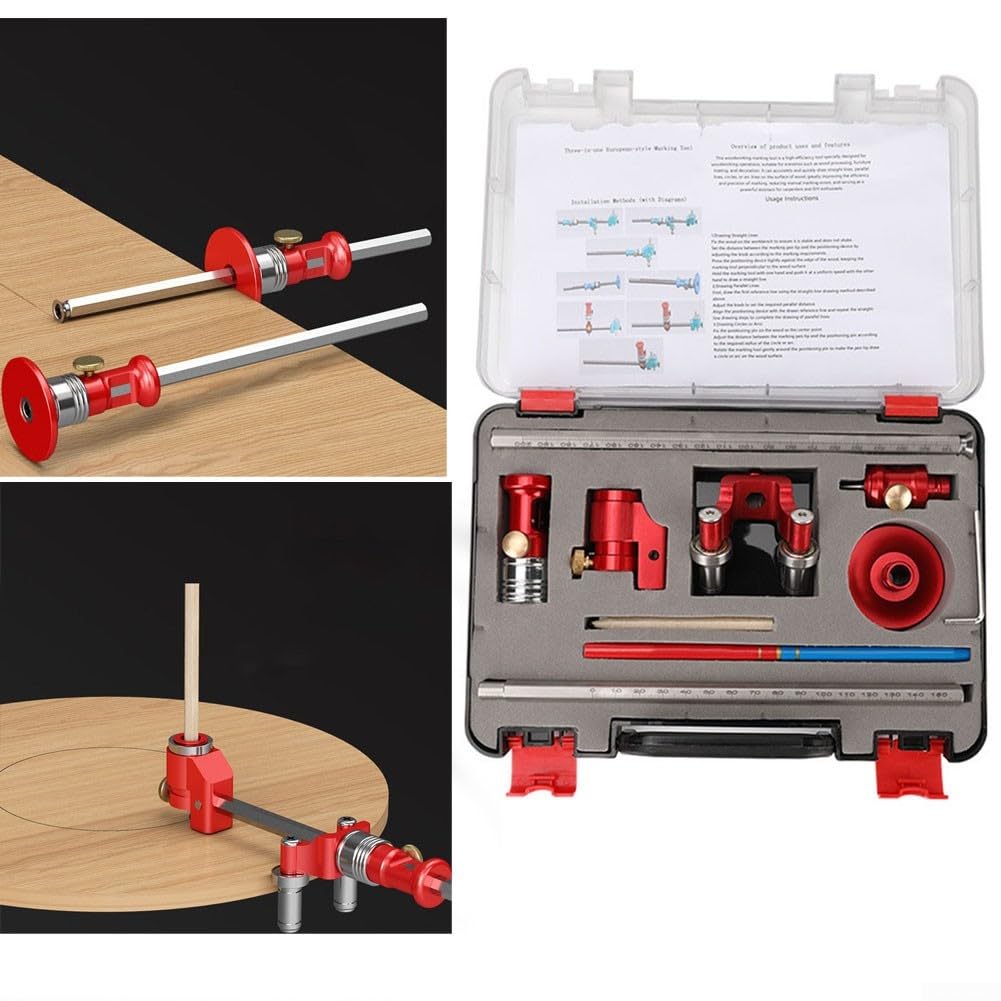 Rad-Anreißlehre Aluminium Verstellbar Parallel-Lineal