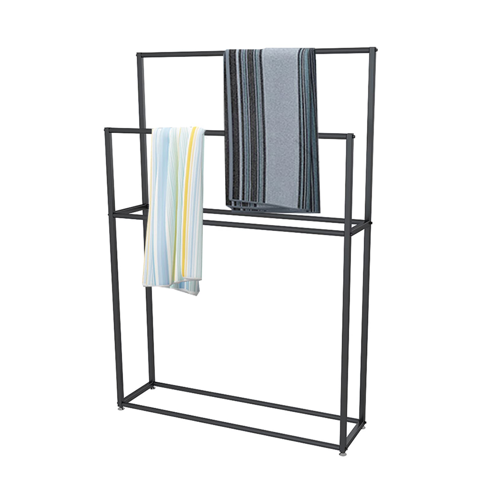 DKRAHRJJ Freestanding Towel Rack for Bathroom, Hand Towel Holder Stand, Kitchen Bathroom Organizer Rack, Hand Towel Bar for Bath Towels or Washcloth/Black