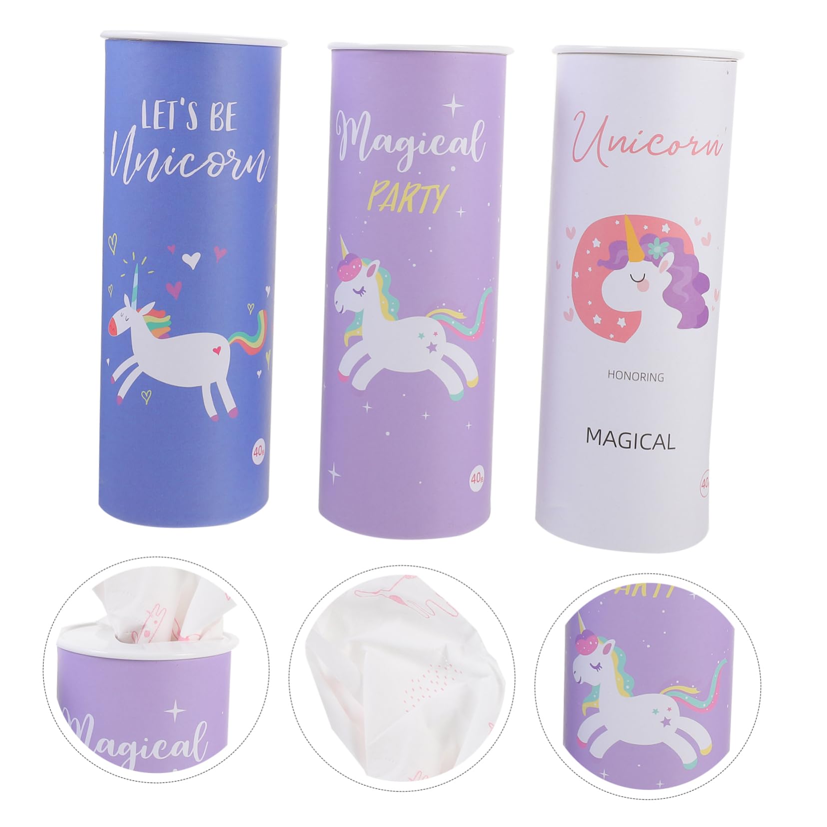 CALLARON 5 Series Papel De Impresión De Dibujos Animados Servilletas De Unicornio Tissues Servilletas De Papel De Decoración Linda Servilleta De Fiesta 3 Piezas X 5