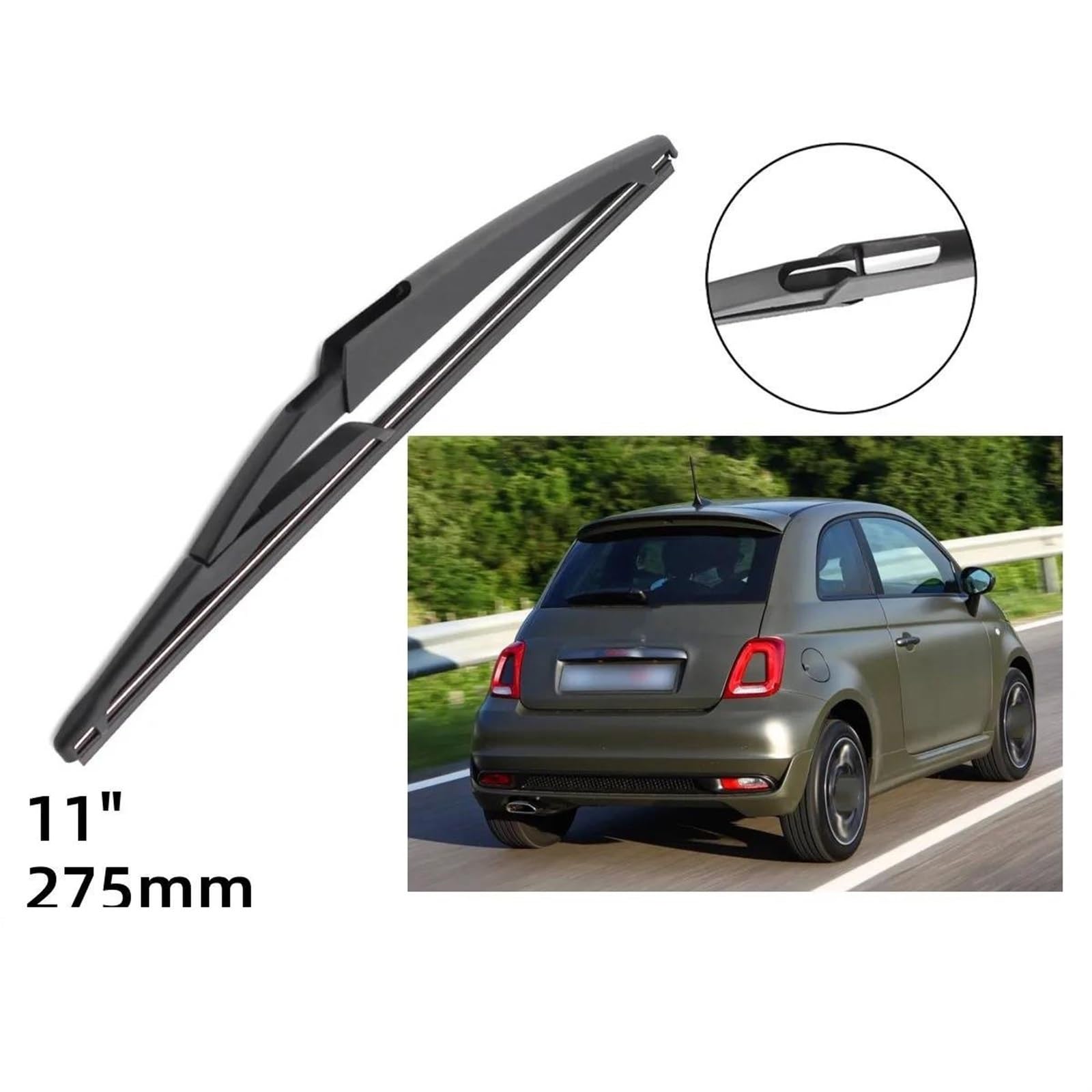 RainAway Tergicristalli Anteriori per Fiat 500L (2012-2022) | Set di 2 Spazzole 650/400 mm | Gomma Naturale alla Grafite | Silenziosità Aerodinamica | Adattatore W8 Incluso