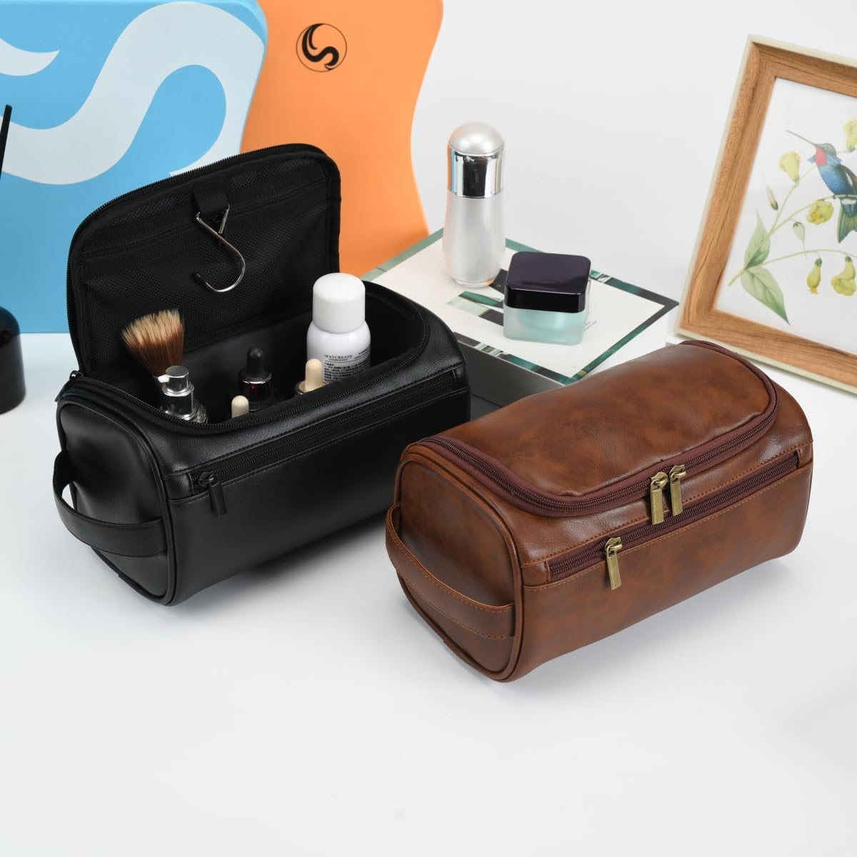 Personalized Large Toiletry Bag for Men,Minimalist Travel Toiletry Organizer Dopp Kit Water-resistant Makeup Bag for Travel Essentials,Travel Gifts For Men Unique - Image 5