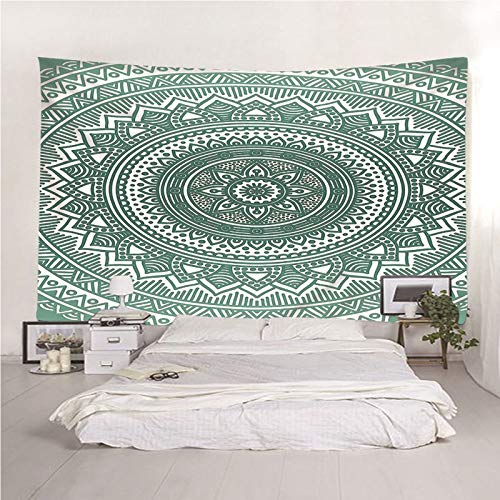 Toile imprimée mandala vert de qualité supérieure pour grand décor mural