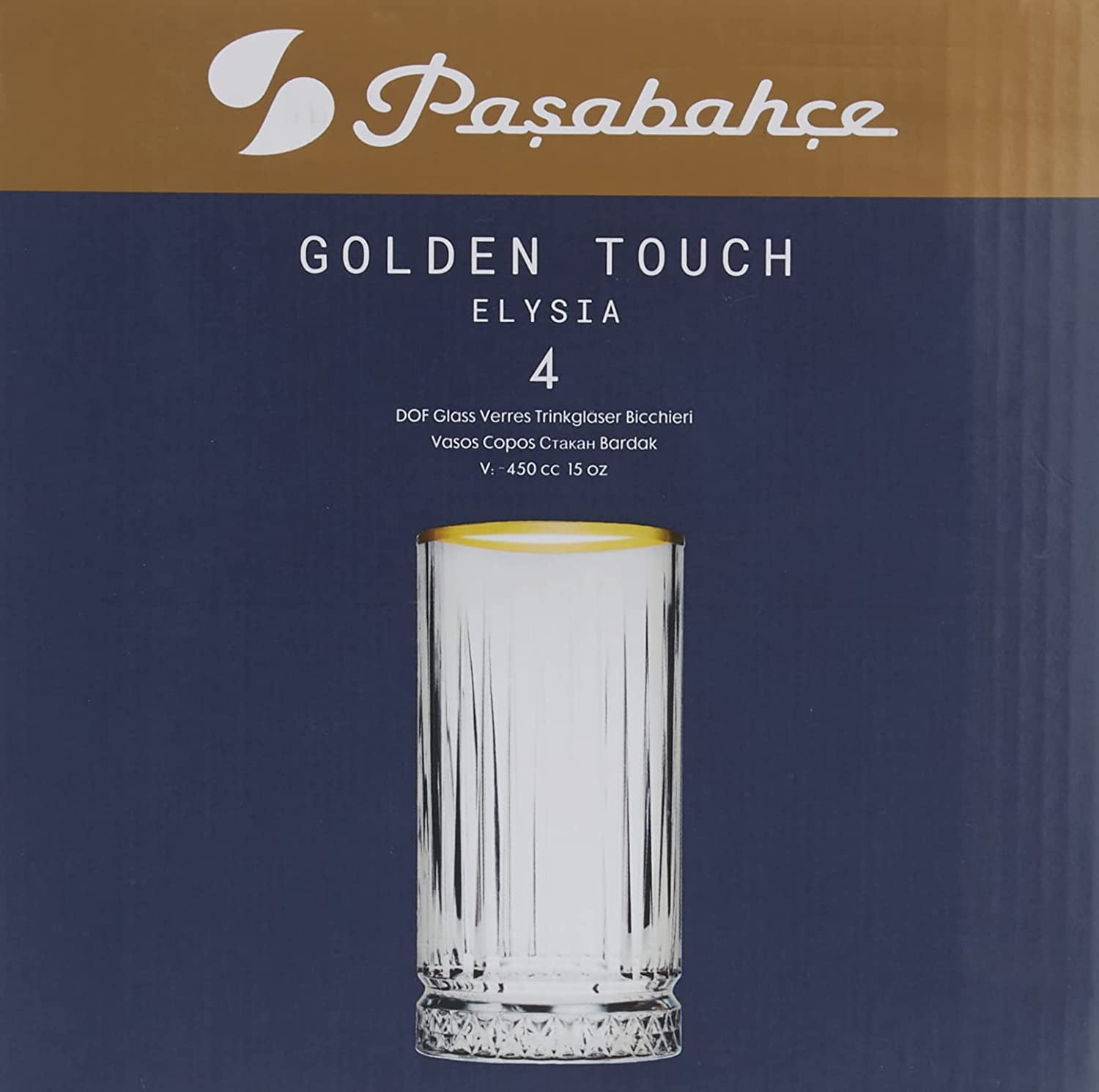 Paşabahçe Golden Touch Meşrubat Bardağı - 4'lü
