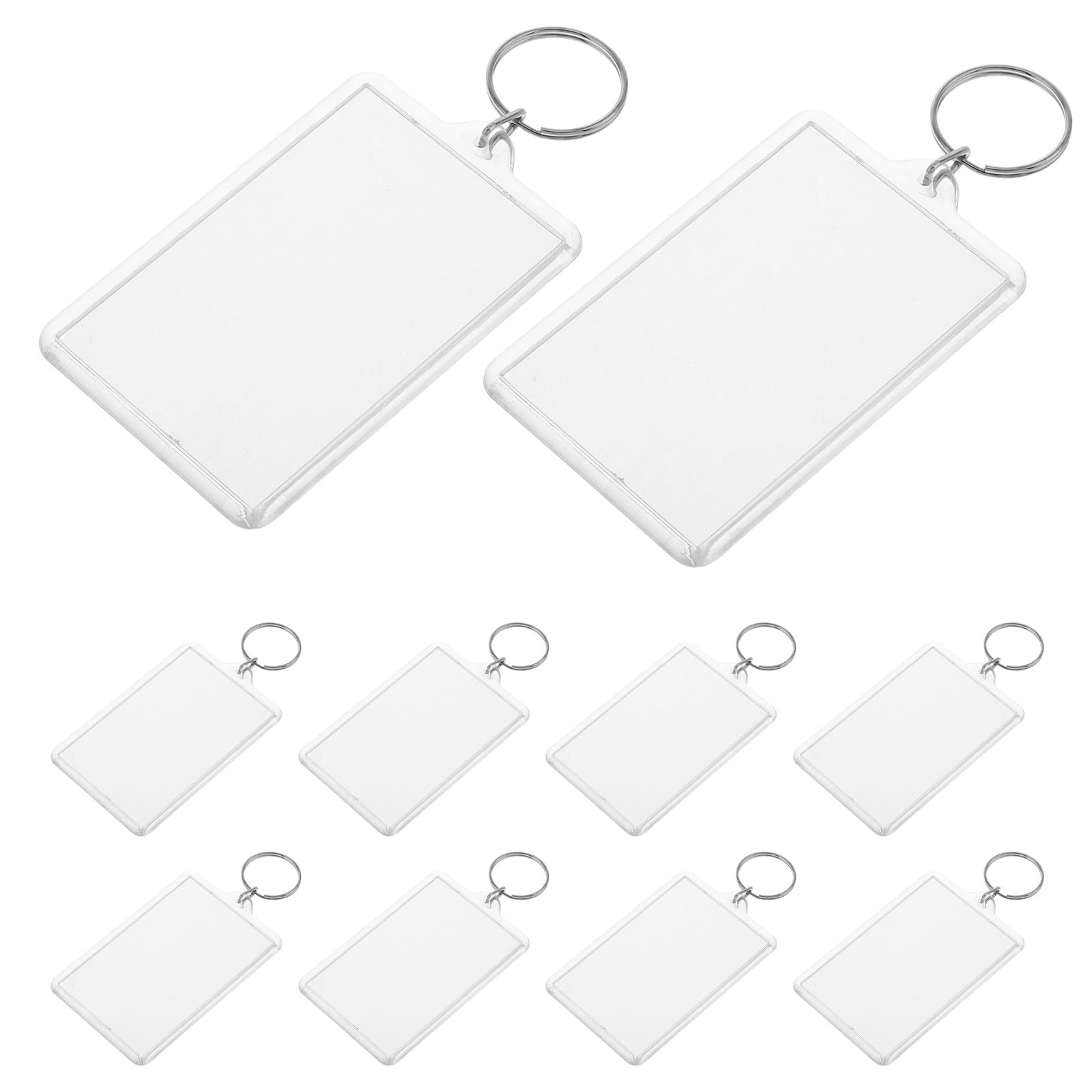 Porte-clés photo vierges pour immortaliser vos vacances en famille avec 50 accessoires transparents