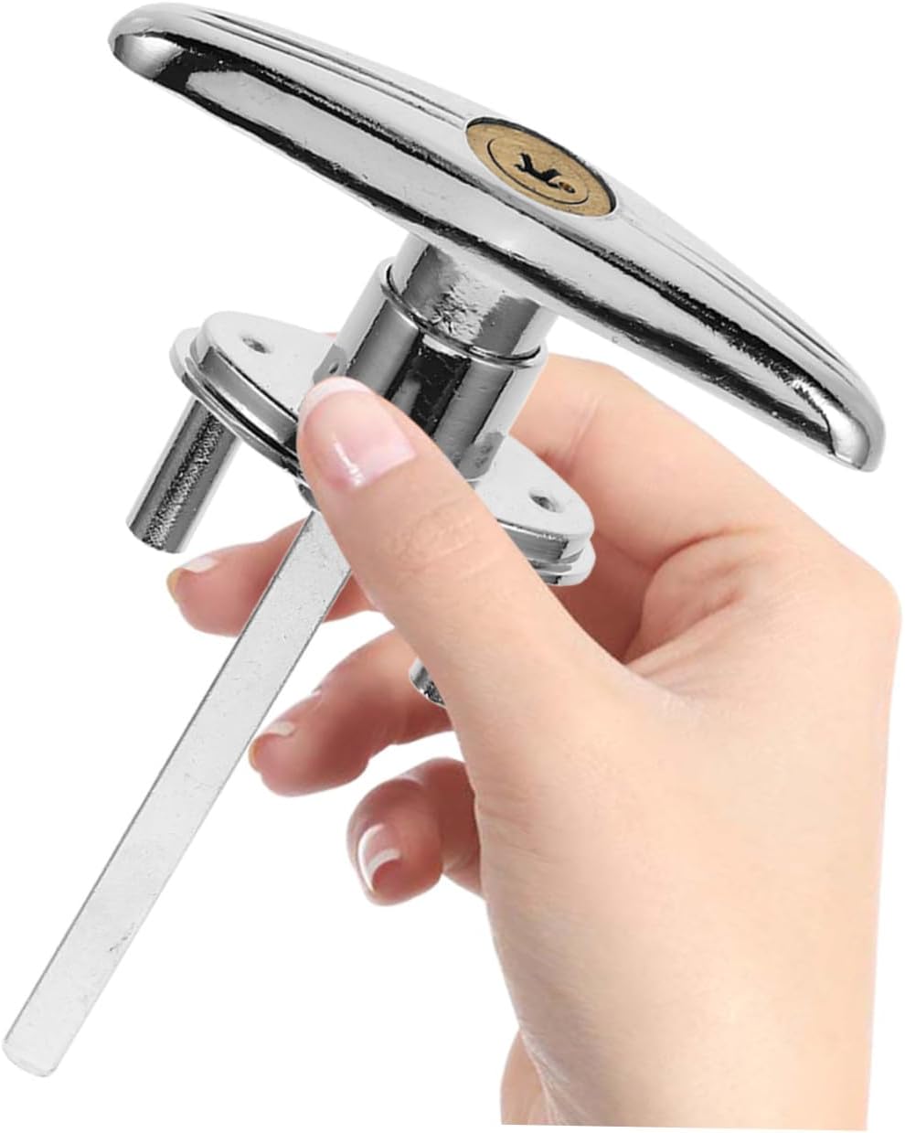 Garage Door Lock Set with T-Handle and Brass Cylinder Keyed Garage Door Hardware Emergency Cross Lock with 2 Keys