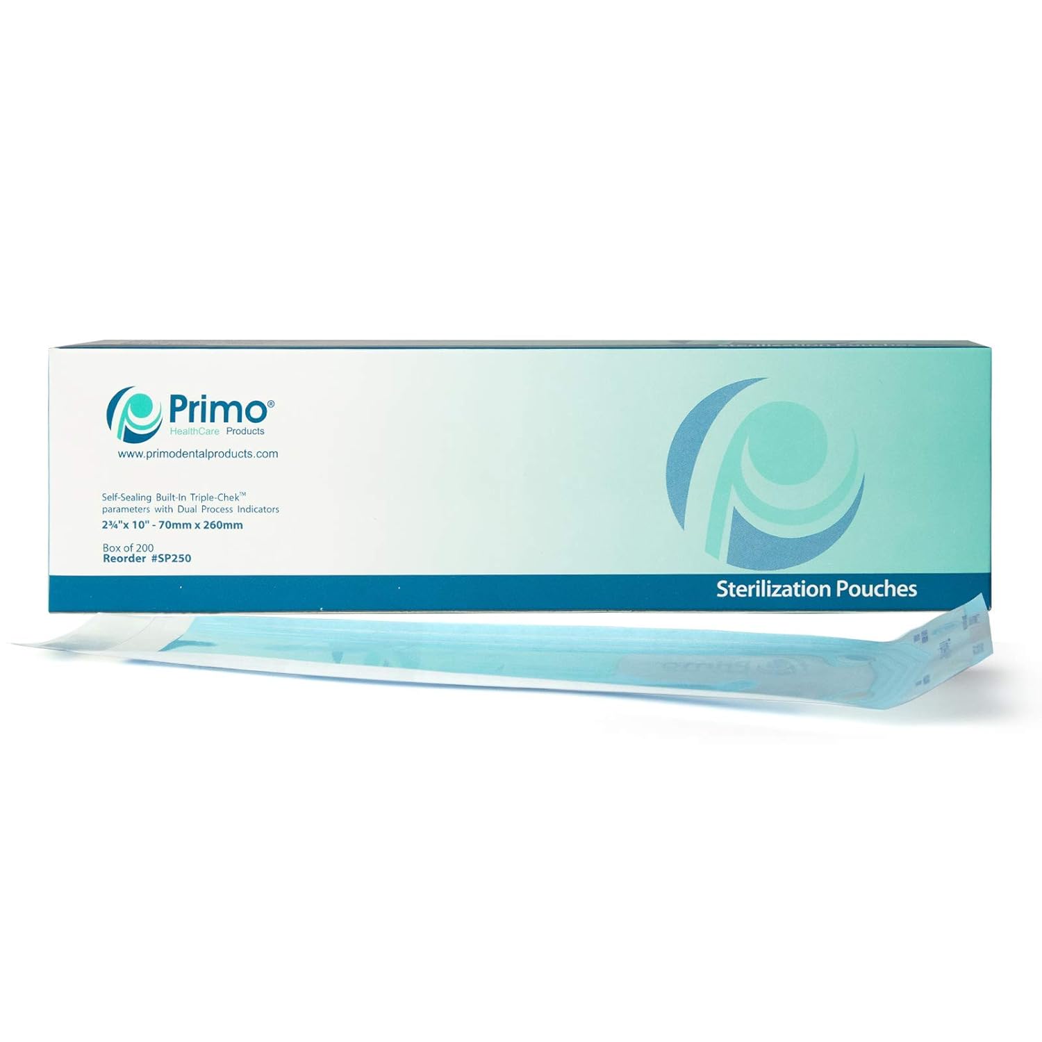 SP250 Self Seal Sterilization Pouches- Autoclave Sterilizer Bags for Dental Tools- Sterilization Bags for Nail Technicians & Tattoo Artists- Size: 2.75 by 10 Inches- Pack of 1000
