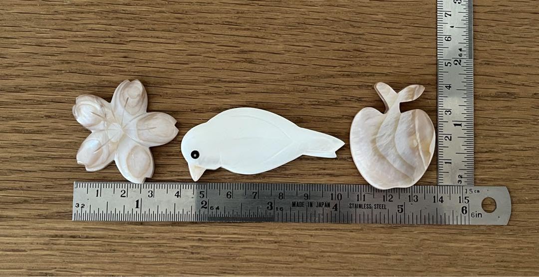 Amazon.co.jp: 新箸置き てふ 貝 シェル 鳥 桜 りんご 3点セット