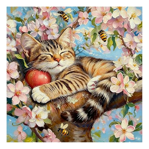 Kit peinture diamant 5D chat : relaxez-vous et éliminez le stress avec l'art thérapie DIY