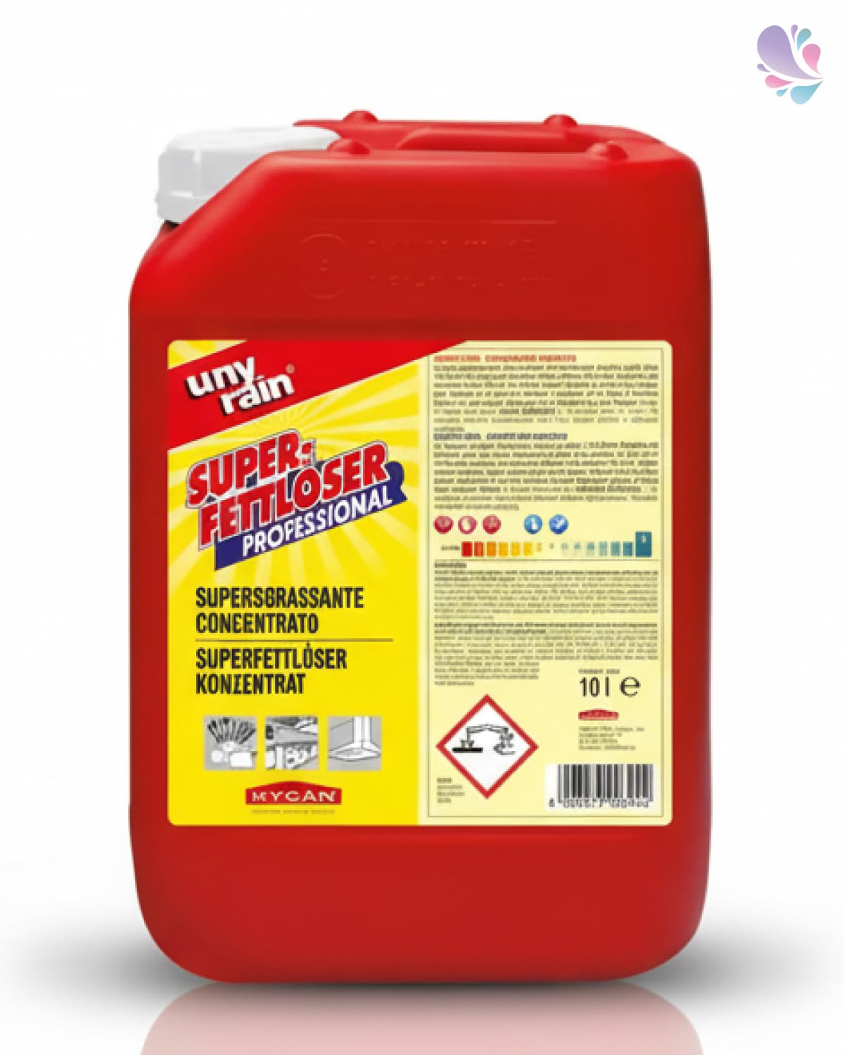 Superfettlöser Konzentrat 10 Liter Küchenreiniger | Stark schäumend, für Profiküche, Metzgerei, Bäckerei & Lebensmittelbetriebe
