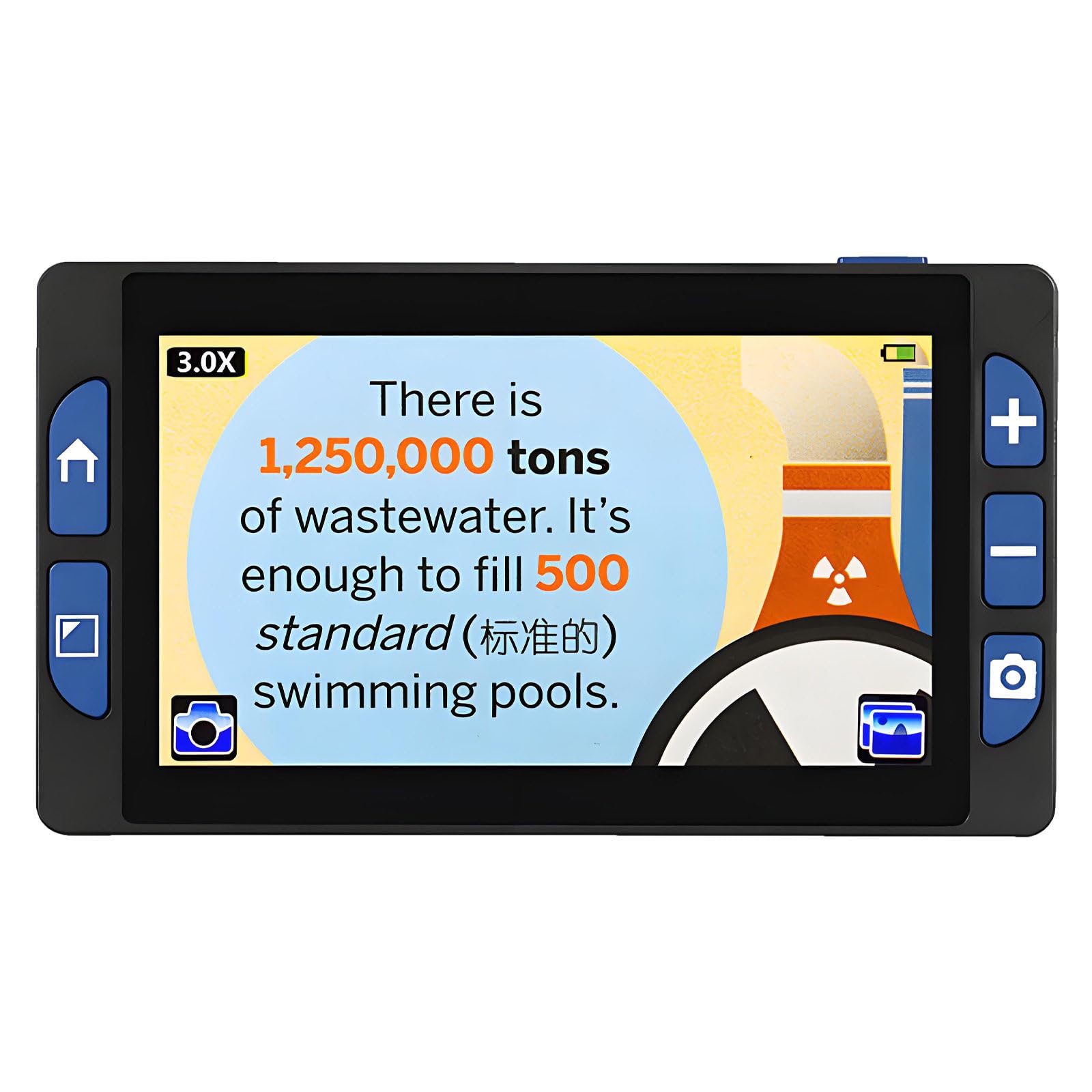 NYANS Digital Magnifier Portable Electronic Video Magnifier Reading Aids, 5.5-inch Touch Screen for Low Vision 3x-32x Zoom, 26 Kinds of Color Mode
