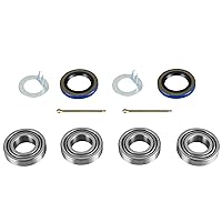 Vista 2 de Paquete de 2 kits de rodamientos de rueda de eje de remolque L44643 L44610 que se ajustan a eje de remolque de 1'', 2000-2200 Lbs, sellos de grasa