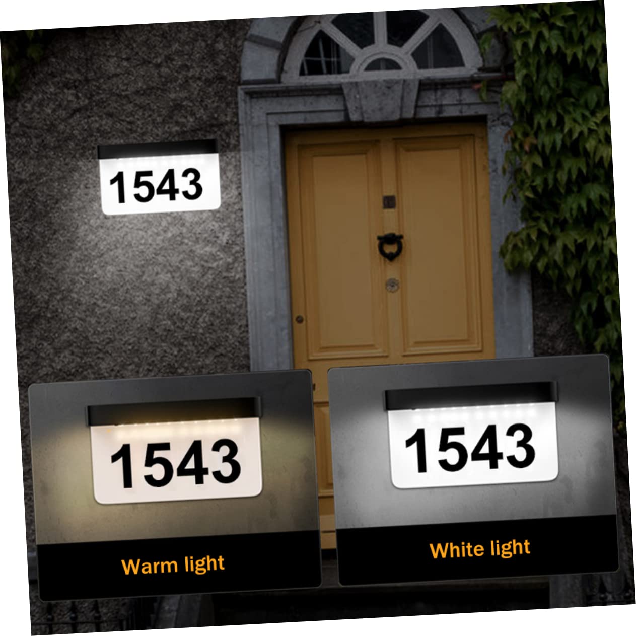 HEMOTON Luce Solare Led Per Esterno Numeri Civici Alimentati Ad Energia Solare Luci Da Cortile Solari Durevoli Facile Installazione e Uso Pratico