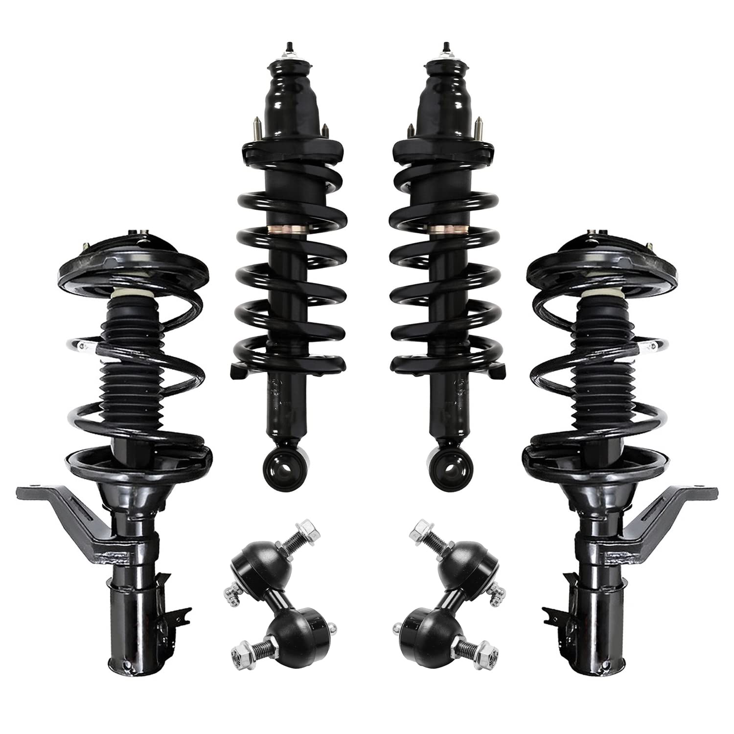Detroit Axle - Front 6pc Struts Sway Bar Links for 2002 2003 2004 Acura RSX