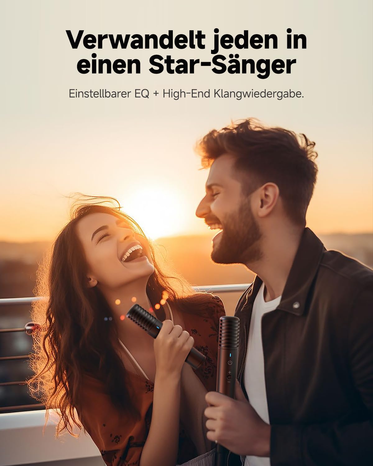 Ikarao Break X2 Karaoke-Maschine mit 10,1" Touchscreen, 300W Bluetooth Lautsprecher, 2 kabellose Mikrofone & LED-Lichteffekte – Ideal für Geburtstage, Familienfeiern & Events
