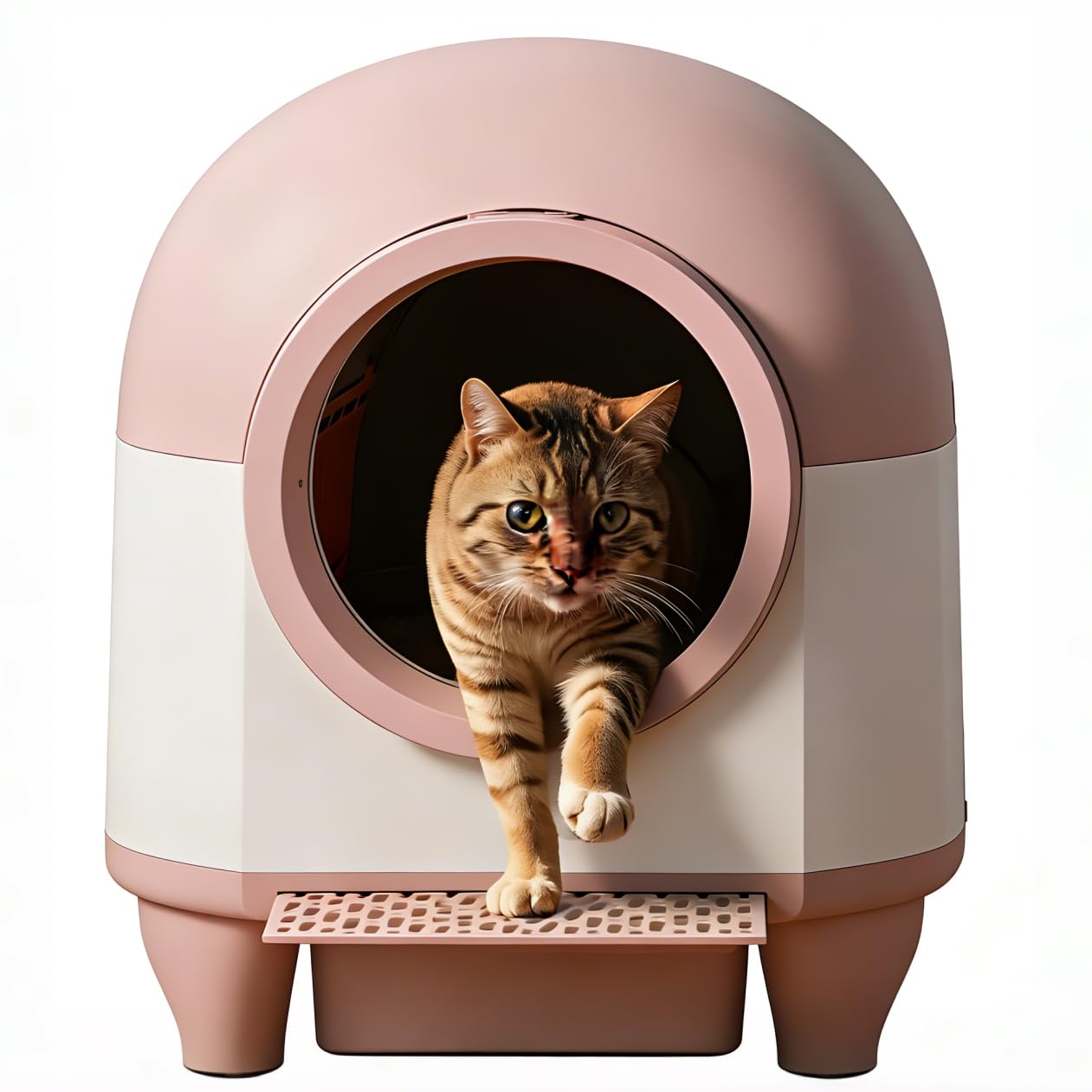 Fully Enclosed Automatic Cat Litter Box with APP Control, Self-Cleaning Covered Litter Box for Multiple Cats, 90L Large Capacity, Infrared Safety Sensors, Odor Control System, 2.4G WiFi