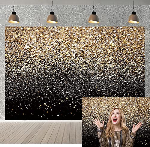 Buy Black and Gold Backdrop 2023 New Year Golden Glitter Bokeh ...