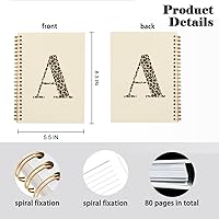 Vista 74 de Bnwepo Initial Leopard Letter T Notebook Journal, Preppy Bow Monogrammed Monogram Gifts for Women, Monogram Notebook Journal, Personalized Notebook