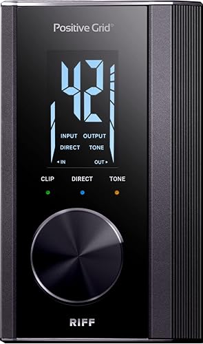 Positive Grid RIFF - Interfaz de guitarra de audio USB para Mac, PC y móvil