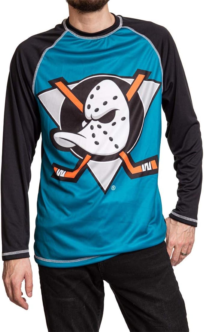 Calhoun NHL Mens Long Sleeve Performance Active Wear Rash Guard Shirt