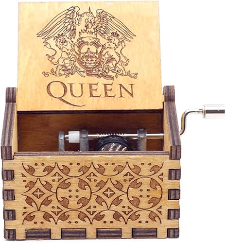 Miniatura 4 de Pursuestar Caja de música de manivela de madera para mamápapáhijahijo, regalos únicos para cumpleaños, Navidad, Acción de Gracias, boda, San